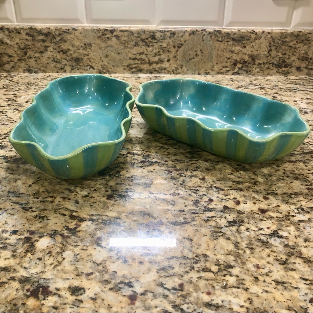 Gail Pittman set of 2 Province Ruffled Bowls